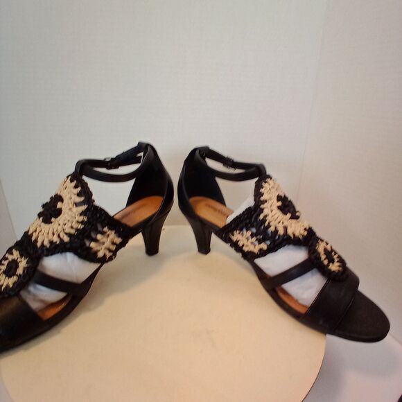 COMFORTVIEW Black Woven Open Toe Women's Sandals Size 7M - Picture 11 of 14